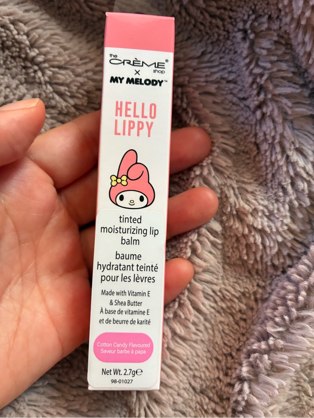 the CREME shop X My Melody Hello Lippy tinted moisturizing lip balm 2.7g